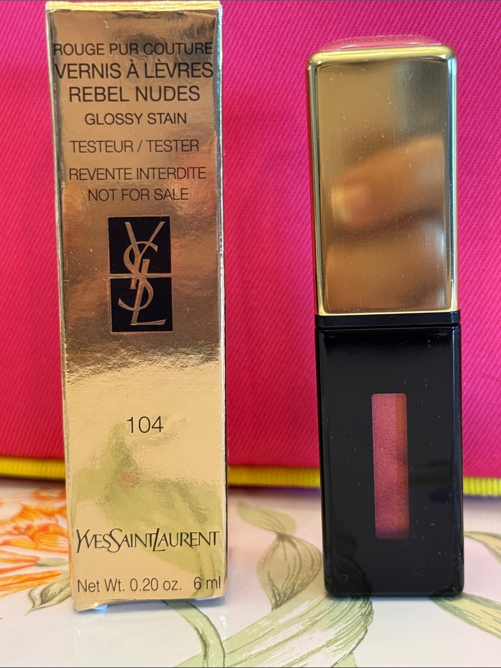 Yves Saint Laurent Rouge Pur Couture Glossy Stain 104 Pink